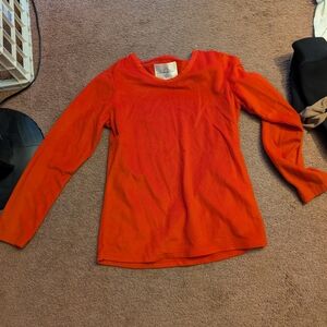 Women's Red Long Sleeve Top